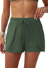 Army Green Women's Swim Pants Drawstring Tulip Beach Bottoms Swimwear