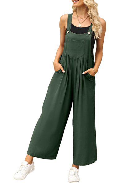 Evergreen Women's Vintage Summer Outfits Loose Wide Leg Overalls
