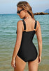 LookbookStore Black Women's Mega Stretch Bikini Set Fully Swimsuit