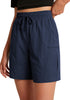 LookbookStore Women's Navy Blue 7 Inch High Waisted Cargo Shorts, Lightweight Quick Dry Hiking Golf Summer Casual Outdoor Shorts with Pockets
