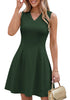 LookbookStore Women's Dark Green Elegant Classy Summer Dresses 2026 Spring A Line Business Casual Work Graduation Cocktail Short Dress
