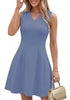 LookbookStore Women's Copen Blue Elegant Classy Summer Dresses 2026 Spring A Line Business Casual Work Graduation Cocktail Short Dress