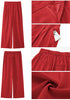 True Red High Waisted Wide Leg Pants for Women Business Casual Flowy Trouser