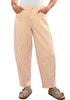 LookbookStore Women's Orange Trendy Barrel Jeans Baggy Wide Leg Pinstripe High Waisted Cropped Stretchy Denim Pants