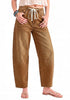 Golden Brown Barrel Jeans for Women High Waisted Baggy Drawstring Wide Leg Denim Pants Stretchy Ankle Length 27.5 Inseam Casual Trendy