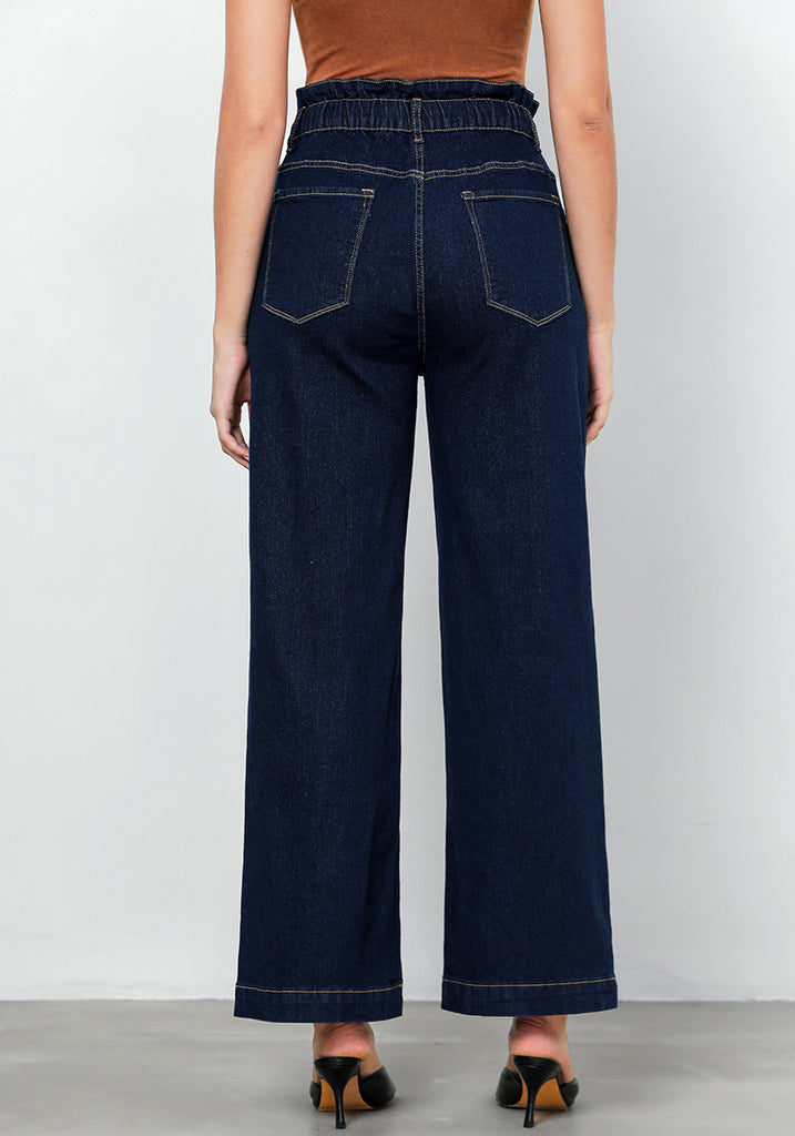 Rinse Blue Women's High Waisted Straight Leg Wide Leg Y2K Jeans Pants ...
