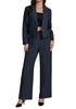 Navy Blue Women Business Casual Outfit Button Front Long Sleeve