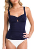 Navy Blue Women's Adjustable Strap Tankini Bikini Top Swimwear Swimsuit