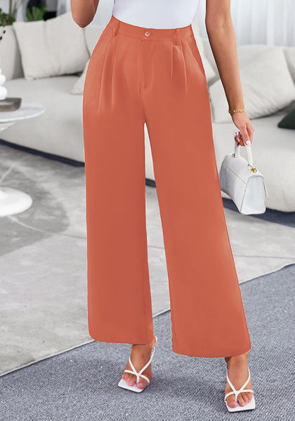 Coral Women's High Waisted Wide Leg Business Work Pants