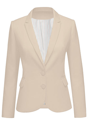 Turtledove Women's Long Sleeve Formal Notch Lapel Button Down Blazer Pockets Jacket