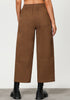 Brown Women Pant Full Length Elastic Waist Lounge barral side pocket