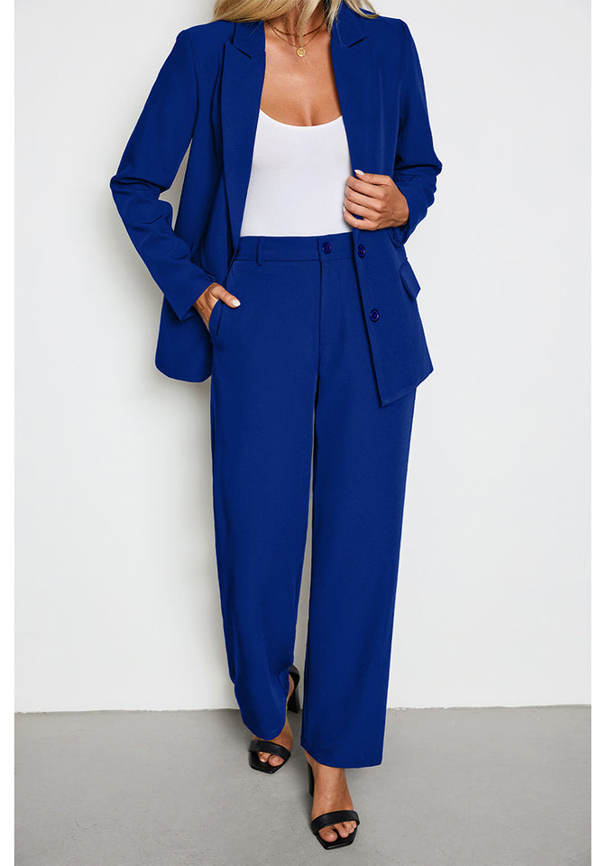 royal blue dress suit women's Royal Blue Slim Fit Blazer Blue suit Women for Women