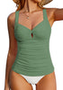 Army Green Women's Adjustable Strap Tankini Bikini Top Swimwear Swimsuit