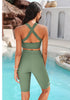 Iceberg Green for Women's Legging Swim Pant Mid Waist Modest Mega Stretch