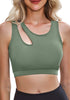 Army Green Women's Bikini Tops Cutout Swimsuit Tops High Cut Bathing Suit