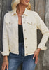 LookbookStore Women's Basic Long Sleeves Button Down Fitted Denim Jean Jackets