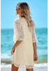 3/4 Sleeve Dress for Women Shift Cute Summer Tunic Floral Lace Dresses