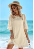 3/4 Sleeve Dress for Women Shift Cute Summer Tunic Floral Lace Dresses