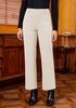 Turtledove Fashionable High Waisted Wide Leg Trousers for Women Elastic Waist Loose Fit Corduroy Pants
