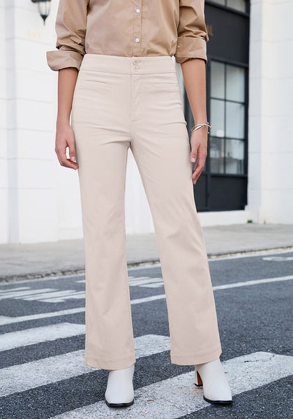 Turtledove Women's Wide Leg Corduroy Pants Fashion High Waisted Pants with Pockets