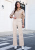 Turtledove Women's Wide Leg Corduroy Pants Fashion High Waisted Pants with Pockets