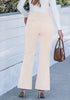 Turtledove  Women's High Quality Corduroy Pants High Waist Winter Flared Pants Carry Pockets