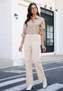 Turtledove Women's Wide Leg Corduroy Pants Fashion High Waisted Pants with Pockets
