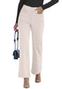 Turtledove Women's Wide Leg Corduroy Pants Fashion High Waisted Pants with Pockets