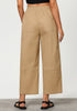 Almond Women Pant Full Length Elastic Waist Lounge barral side pocket