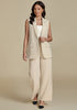 Light Beige  for Fashion Lapel Sleeveless Casual Women's Vest