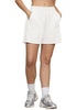 Ivory White Women's Shorts High Waist Elastic Waistband Regular Fit Comfort Shorts