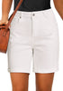Cream White Women's Relaxed Fit Skort Straight Mega Stretch Shorts