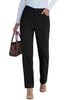 Black - Women's High Waist Straight Leg Corduroy Pants with Comfort Stretch Waistband Vintage Casual Fall Winter