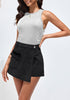 Denim Skorts for Woman Cargo Faux Wrap Jean Skort Skirts Stretchy High Waisted Skirt Shorts
