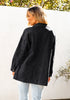 Women's Denim Button Down Shacket Long Sleeve Trendy Slit Hem  Jean Coat with Pocket
