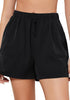 Black for Women's Comfy Drawstring Dri-Fit Elastic Waist Shorts Lounge Sports Wear