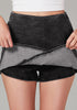 Vintage Black Women's Denim High Waisted Shorts Skort Stretch Asymmetrical Wrap Skirt