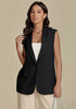 Black for Fashion Lapel Sleeveless Casual Women's Vest