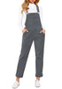 Charcoal Womens Overalls Corduroy Bib Adjustable Straps Fashion Jumpsuit Overall for Women with Pocket