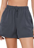 Dark Gray for Women's Comfy Drawstring Dri-Fit Elastic Waist Shorts Lounge Sports Wear