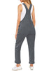 Charcoal Womens Overalls Corduroy Bib Adjustable Straps Fashion Jumpsuit Overall for Women with Pocket