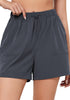 Dark Gray for Women's Comfy Drawstring Dri-Fit Elastic Waist Shorts Lounge Sports Wear