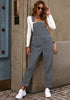 Charcoal Womens Overalls Corduroy Bib Adjustable Straps Fashion Jumpsuit Overall for Women with Pocket