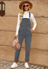 Charcoal Womens Overalls Corduroy Bib Adjustable Straps Fashion Jumpsuit Overall for Women with Pocket