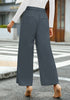 Petite Folkstone Gray High Waisted Wide Leg Pants for Women Business Casual Flowy Trouser
