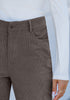 Dark Gray - Women's High Waist Straight Leg Corduroy Pants with Comfort Stretch Waistband Vintage Casual Fall Winter