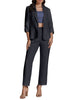 Dark Grey Two piece set of women's 3/4 sleeve business coat and pants suit