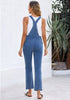 Lapis BLue  Women's Casual Adjustable Strap fit Jumpsuit with Pocket Jeans Trouse