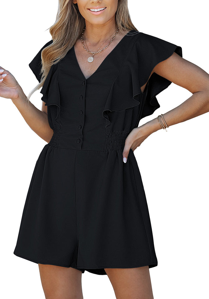 Black flowy hot sale romper