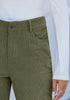Olive Green - Women's High Waist Straight Leg Corduroy Pants with Comfort Stretch Waistband Vintage Casual Fall Winter